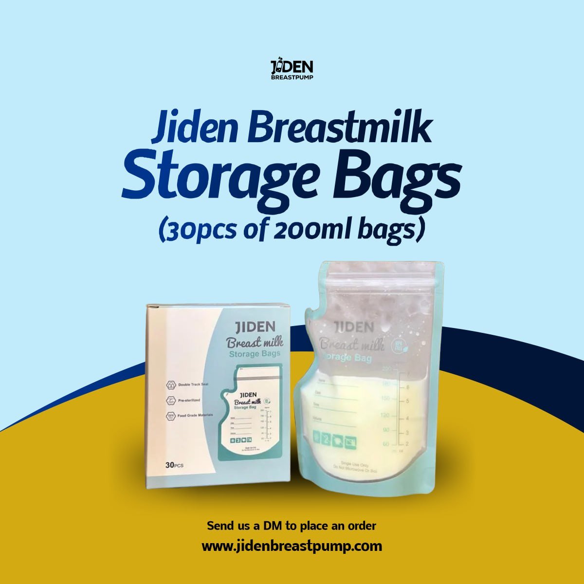 Breastmilk storage bags