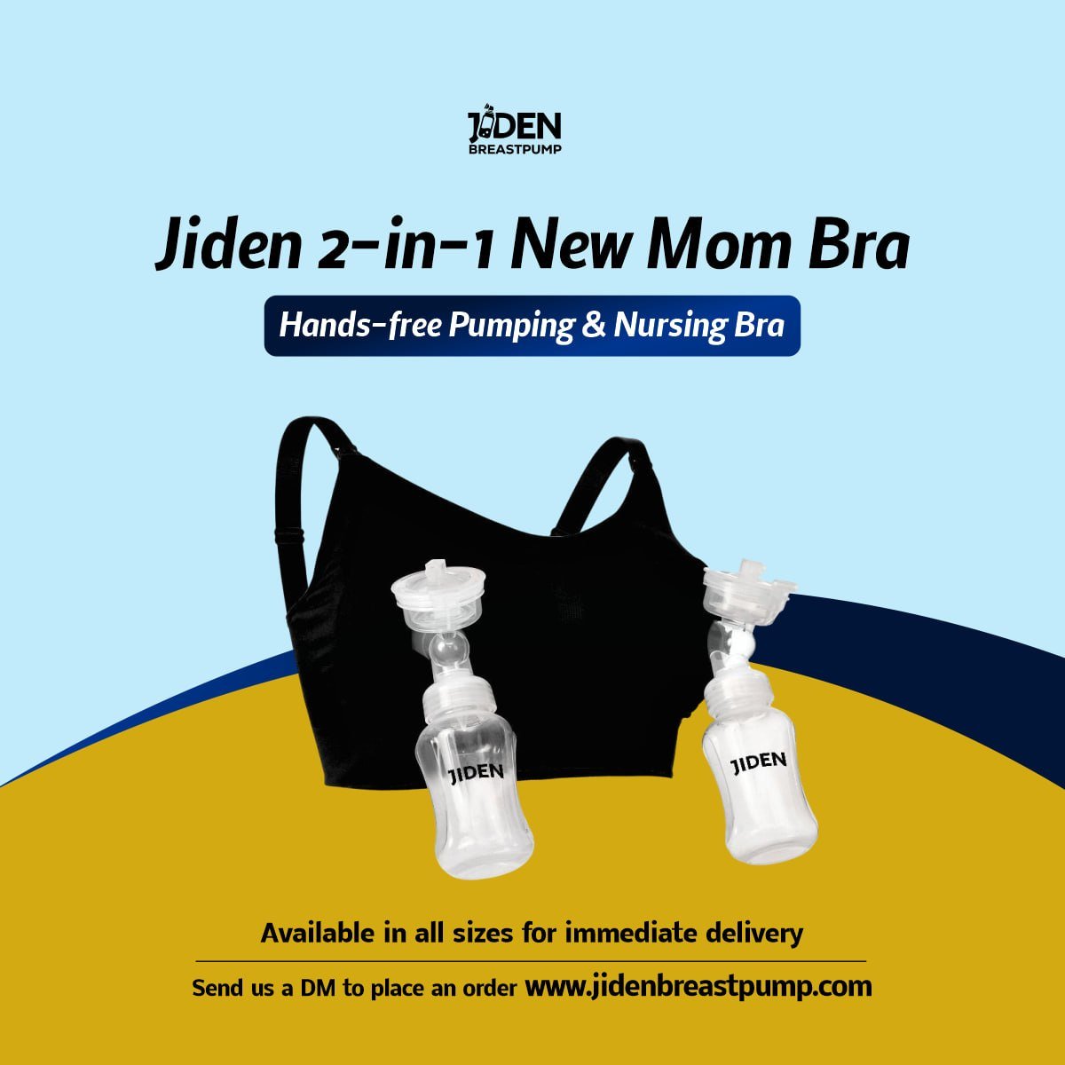 Jiden hands free pumping and nursing bra