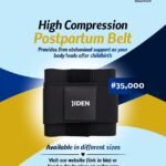 High compression postpartum belt