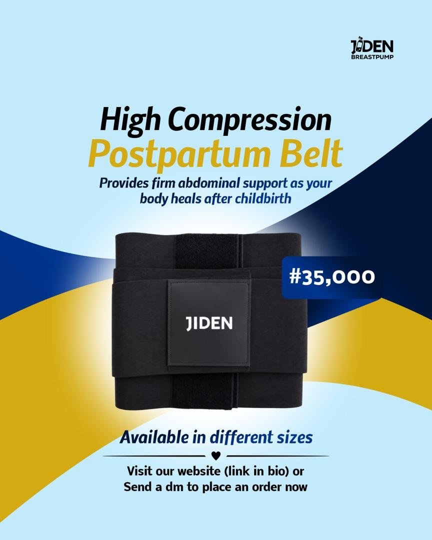 High compression postpartum belt